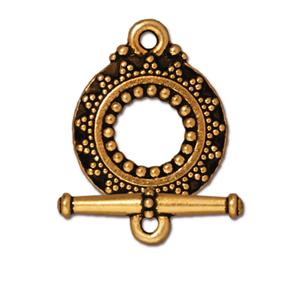 TierraCast Bali Toggle Clasp ~ Antique Gold