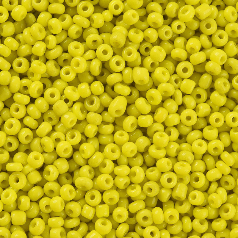 2mm Seed Beads ~ 20g ~ Opaque Yellow