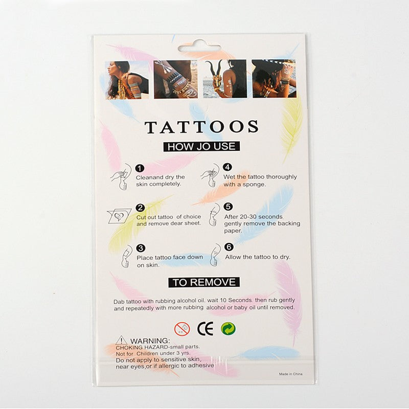 Metallic Temporary Tattoo Stickers