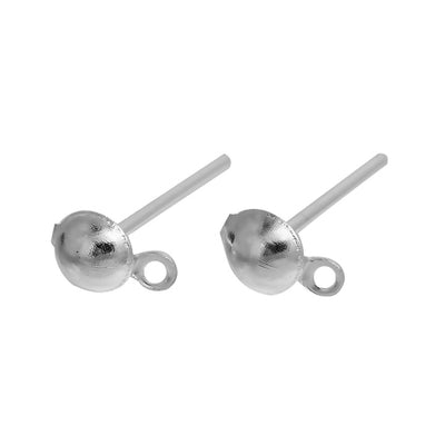 5 Pairs of Silver Plated Ear Studs ~ Lead and Nickel Free