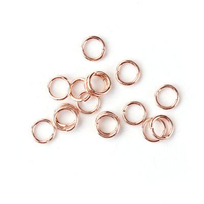 5mm Rose Gold Plated Jump Rings ~ Pack of 50