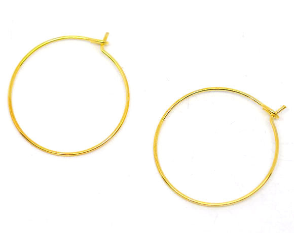 5 x Gold Plated Wine Glass Hoops ~ 29x25mm