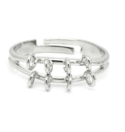 Silver Tone Charm Ring ~ "Bling Ring"