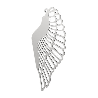Stainless Steel Wing Pendant ~ 42x19mm