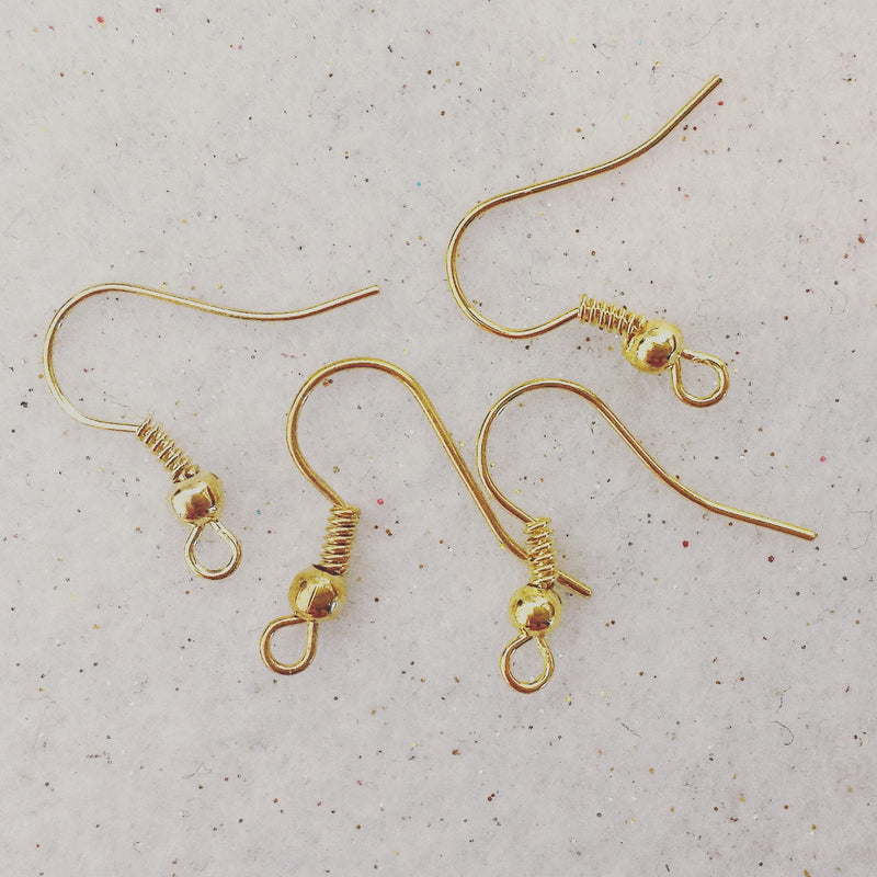 10 Pairs of Gold Plated Ear Wires