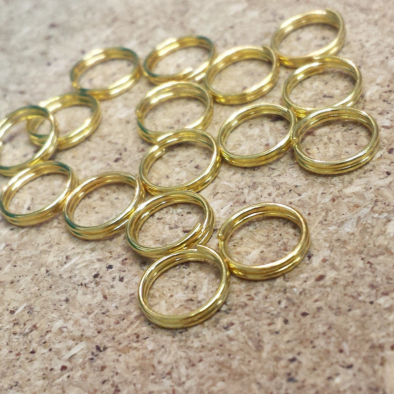 50 Gold Plate Split Rings ~ 8mm