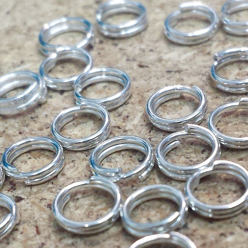 30 Silver Plate Split Rings ~ 5mm