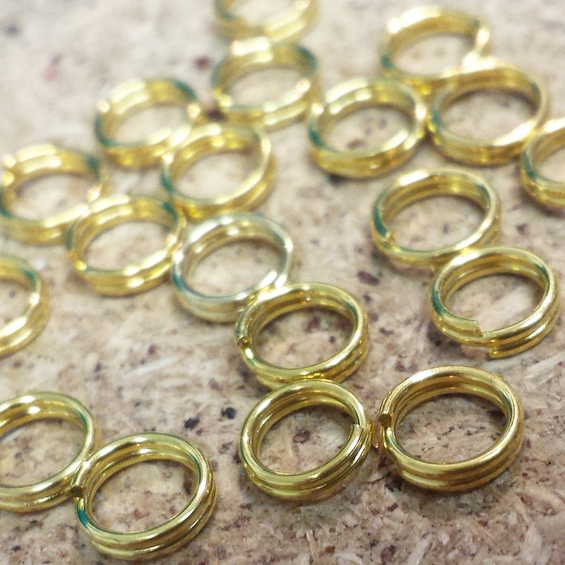 30 Gold Plate Split Rings ~ 5mm