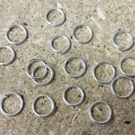 50 Silver Plate Jump Rings ~ 5mm