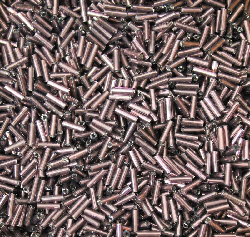 6mm Bugle Beads ~ Silver Lined Coffee ~ 20g