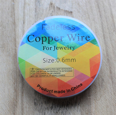 0.6mm (22 Gauge) Silver Plated Copper Craft Wire ~ 6 Metres