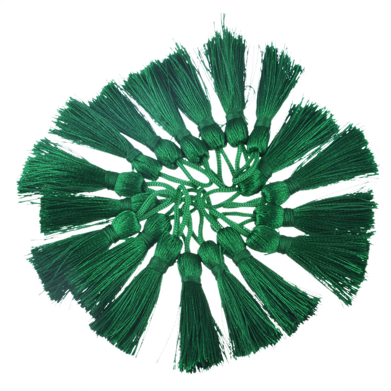 Polyester Tassel Pendant ~ 40mm ~ Green