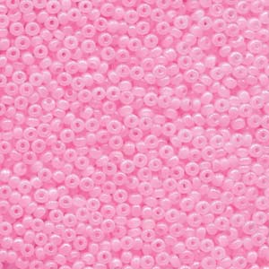 Preciosa Round 8/0 Seed Beads ~ 10g ~ Pink Ceylon AB