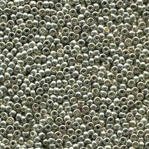 Preciosa Round 11/0 Seed Beads ~ 10g ~ Metallic Silver