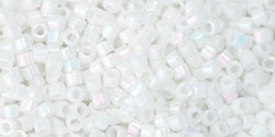 TOHO Cylinder Beads 11/0 ~ 5g ~ Opaque-Rainbow White