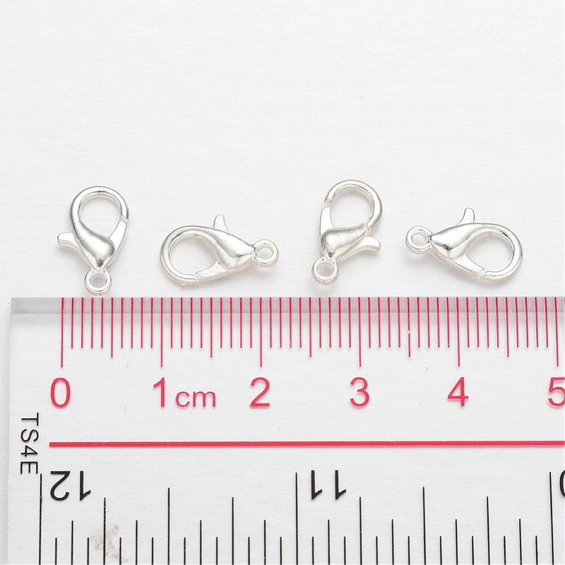 The Bead Store 12mm Silver Plated Lobster Clasp