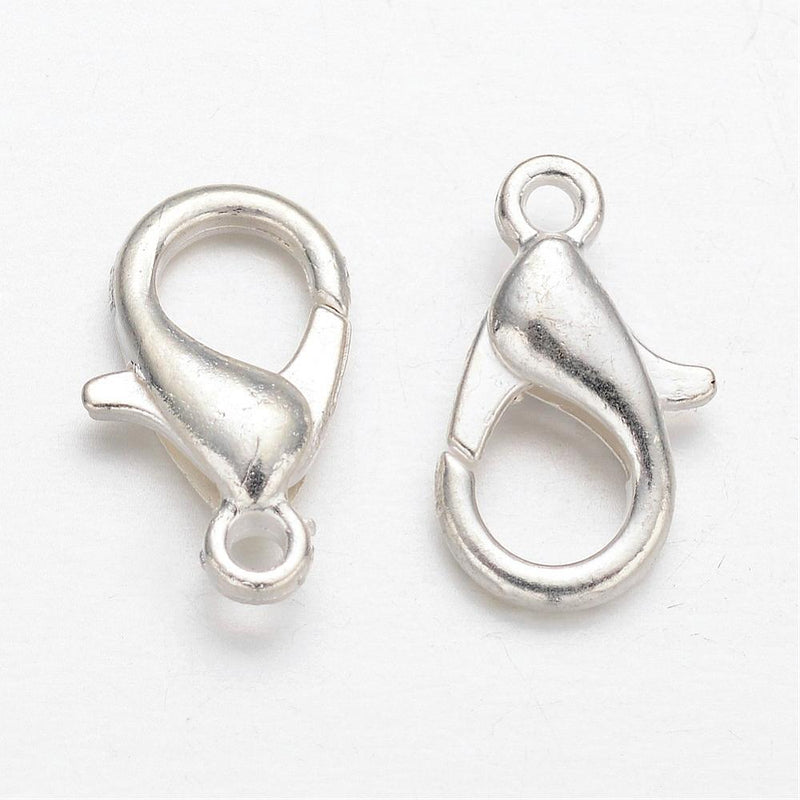 The Bead Store 12mm Silver Plated Lobster Clasp