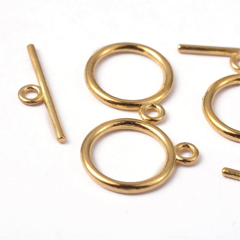 The Bead Store 15mm  Gold Plated Toggle Clasps 