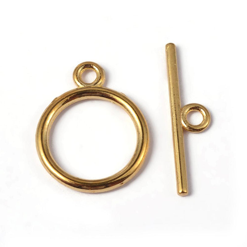 The Bead Store 15mm  Gold Plated Toggle Clasps 