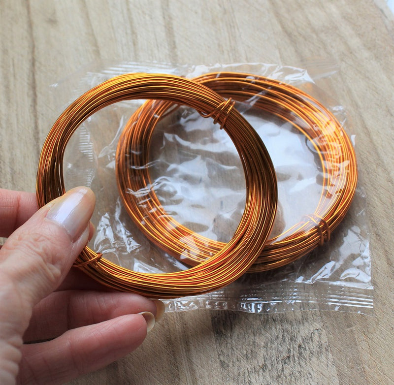 The Bead Store 1mm Aluminium Craft Wire 10 Metres Dark Goldenrod Colour