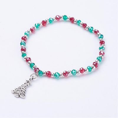 The Bead Store 3 Christmas Themed Stretch Bracelet Kits Mixed Charms
