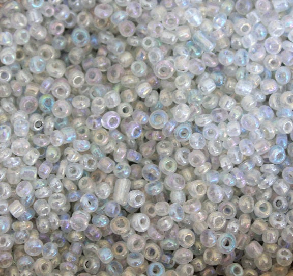  The Bead Store 3mm Glass Seed Beads ~ Crystal AB ~ 20g