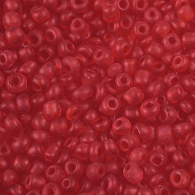The Bead Store 3mm Red Frosted Glass Seed Beads 20g