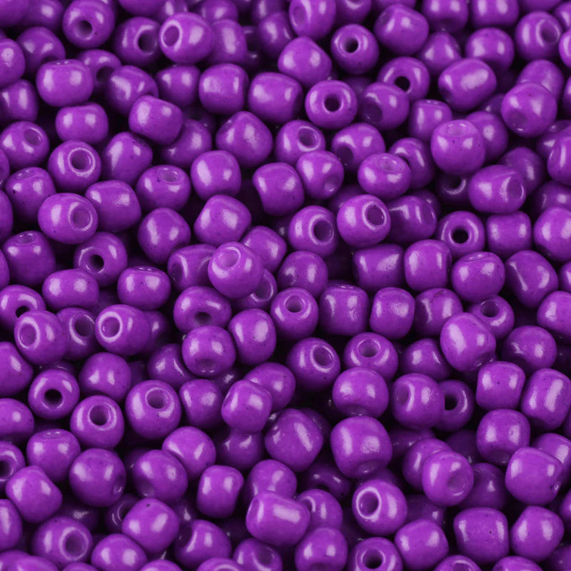 The Bead Store 3mm Seed Beads ~ 20g ~ Opaque Purple 
