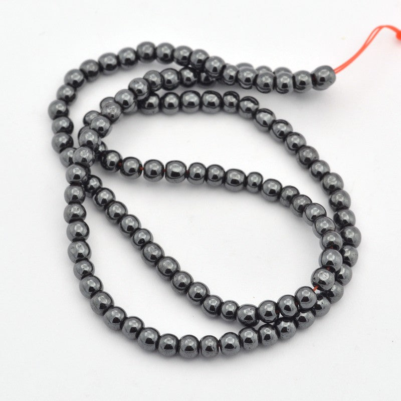 The Bead Store 4mm Non-Magnetic Hematite Beads ~ approx. 100 beads