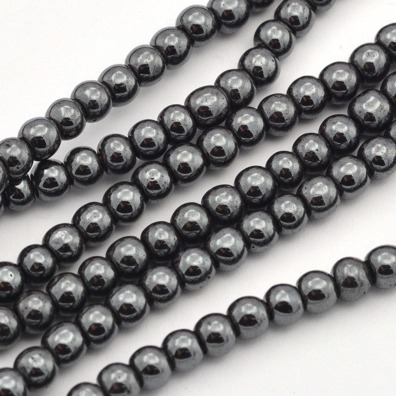 The Bead Store 4mm Non-Magnetic Hematite Beads ~ approx. 100 beads