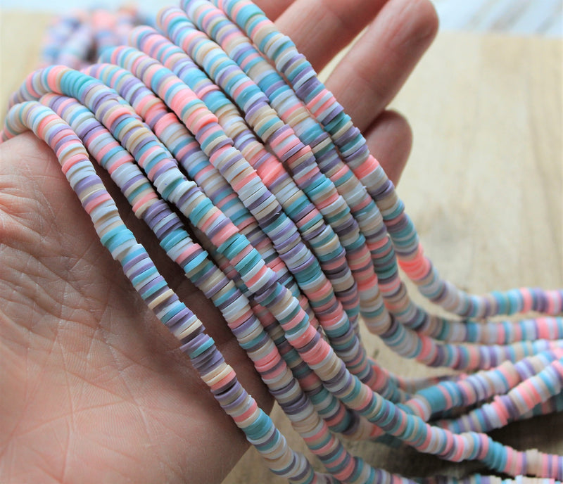 The Bead Store 6mm Polymer Clay Katsuki Beads ~ Sherbet Ice Cream Mix ~ approx. 290-320 beads
