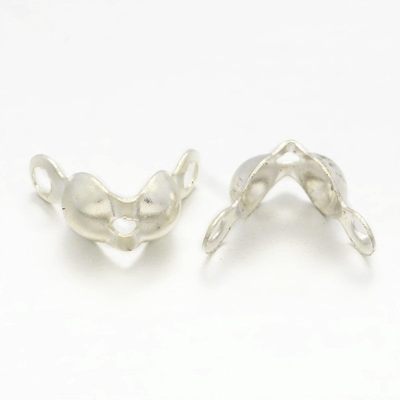 The Bead Store 8x4mm Silver Plated Calottes ~ Pack of 20