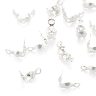 The Bead Store 8x4mm Silver Plated Calottes ~ Pack of 20