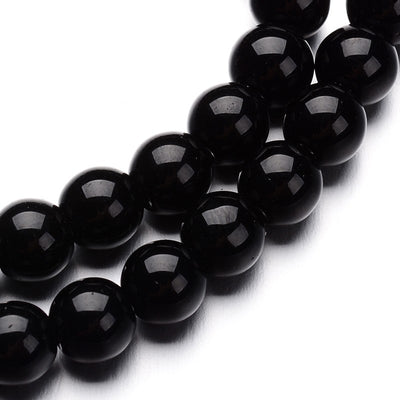 The Bead Store Black 4mm Glass Beads 80pcs/strand, 11" ~ Buy One Get One FREE