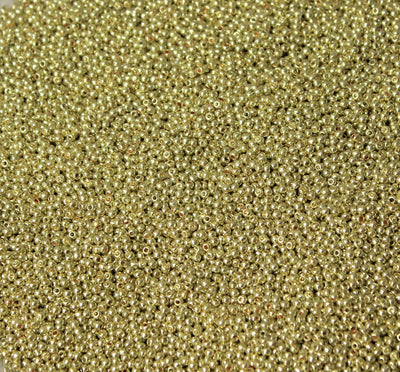 The Bead Store Size 11/0 FGB Seed Beads Metallic Gold 20 grams