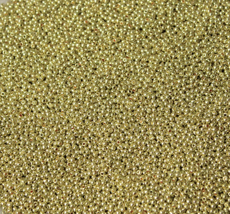 The Bead Store Size 11/0 FGB Seed Beads Metallic Gold 20 grams