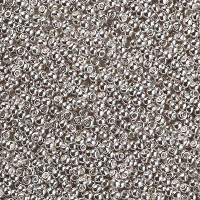 The Bead Store Size 11/0 FGB Seed Beads Metallic Silver 20 grams