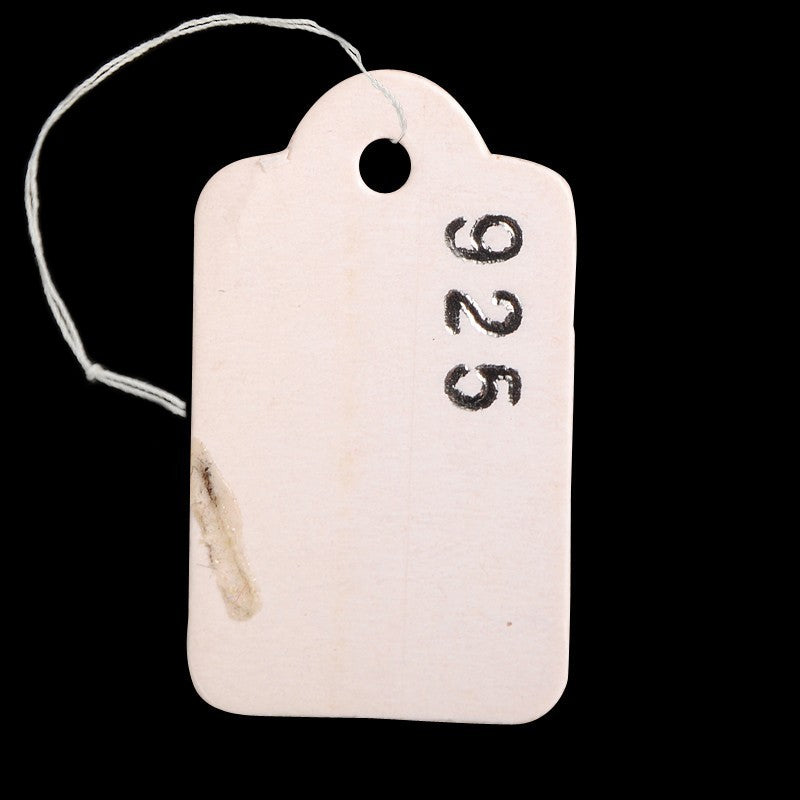 20 x Paper Price Tags for 925 Sterling Silver Jewellery - Whte - 26x15mm