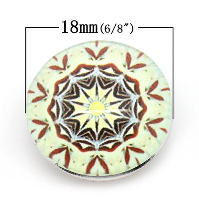 Kaleidoscope Snap Button ~ 18mm Dia