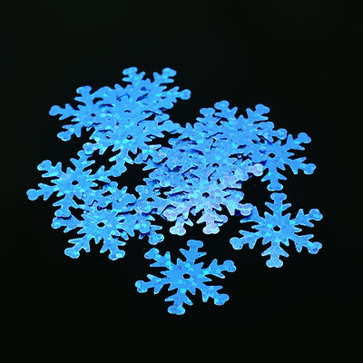 Christmas Snowflake Sequins ~ Blue ~ 20mm ~ 10g-bag