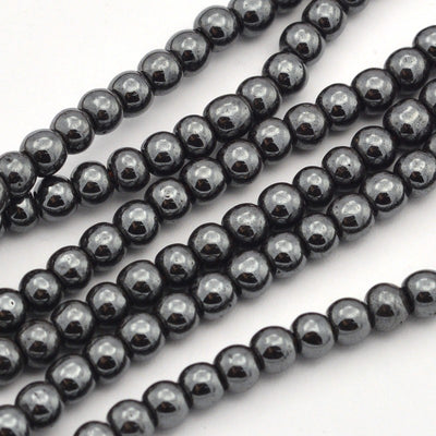 1 Strand of 4mm Non-Magnetic Hematite Beads ~ approx. 100 beads