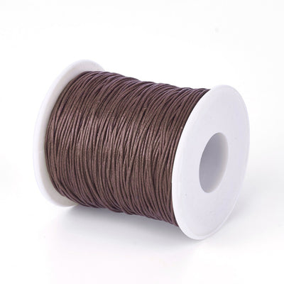 Brown Cotton Waxed Cord ~ 1mm ~ 1 Metre