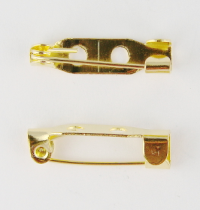 10 x Gold Plate Brooch Back ~ 20mm