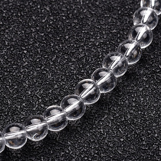 1 Strand of 4mm Glass Beads ~ Crystal Clear ~ approx. 80 beads-strand ~ Buy One Get One FREE