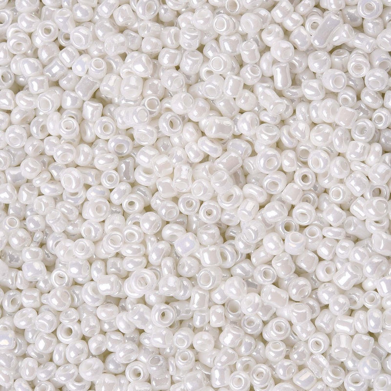 The Bead Store 2mm Lustred White Seed Beads