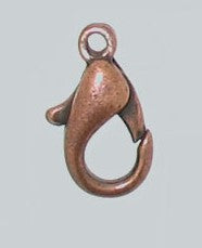 1 Premium Antique Copper Plated Brass Lobster Clasp ~ 10mm (Made in the UK)