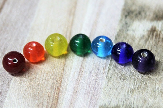 8mm Chakra Beads  ~ 7 beads-pack