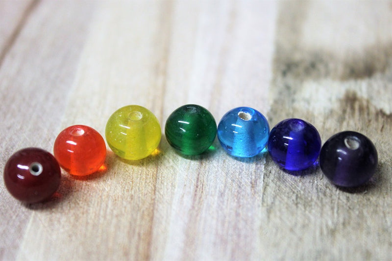 8mm Chakra Beads  ~ 7 beads-pack