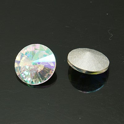 12mm Chinese Rivoli ~ Crystal AB ~ Pack of 2
