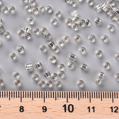 3mm Seed Beads ~ 20g ~ Silver Lined Crystal